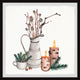 "Fig Tree and Candles" Framed Painting Print, 32x32