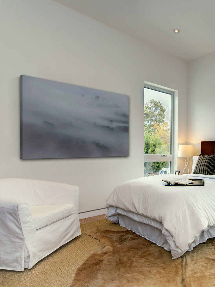 "Peeking Through the Mist" Painting Print on Canvas