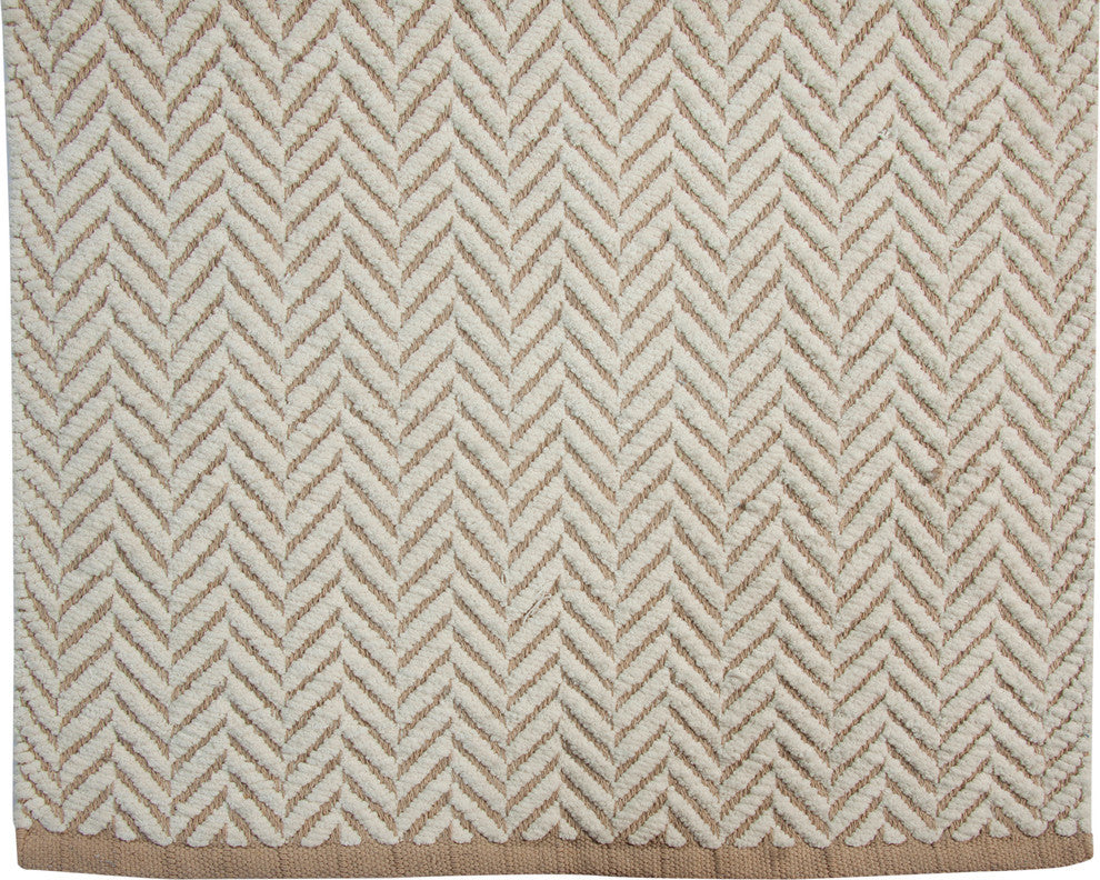 Bath Rug Cotton, Tufted 2 Piece, 34"x21" and 36"x24", Ivory and Beige, GSF 145