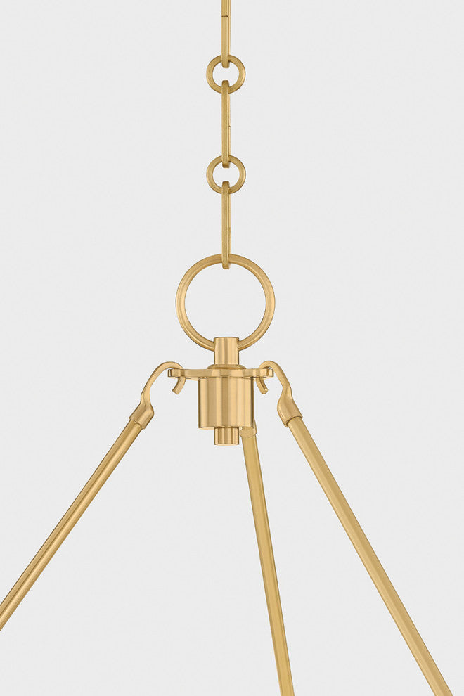 Hudson Valley Lighting Howard Chandelier By Mark D. Sikes, Aged Brass