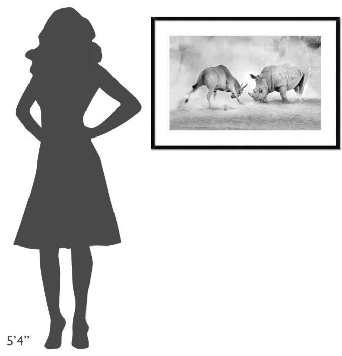 "Combat" Framed Digital Print by Juan Luis Duran, 38"x26"