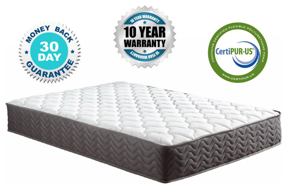 12" Encased Coil Pocket Spring Contour Mattress, Queen