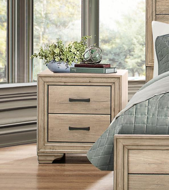 Landen Rustic Nightstand Sun-bleached Wood