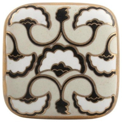 Set of Four Square Ceramic Drawer Knobs