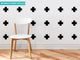 Plus Sign Fabric Wall Decals, Set of 18, Black