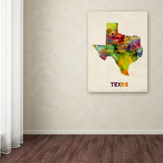 'Texas Map' Canvas Art by Michael Tompsett