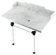 Kingston Brass LMS3630MA0 36" Carrara Marble Console Sink, Acrylic Legs