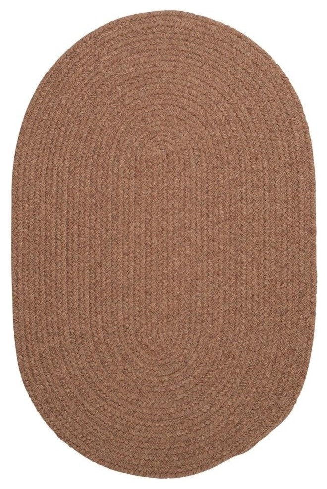 Colonial Mills Bristol WL45 Mocha Traditional Area Rug, Round 8'x8'