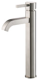 Ramus Single Handle 1-Hole Vessel Bathroom Faucet, Satin Nickel