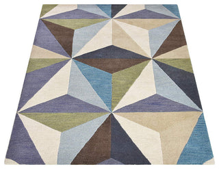 HAND TUFTED WOOL ECO-FRIENDLY AREA RUGS - Rectangle,Multicolor,Geometric