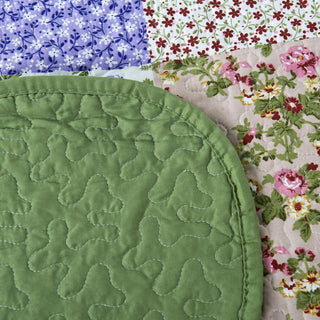 Patchwork Quilted 8-Piece Bed Spread Coverlet Set, Pink, King