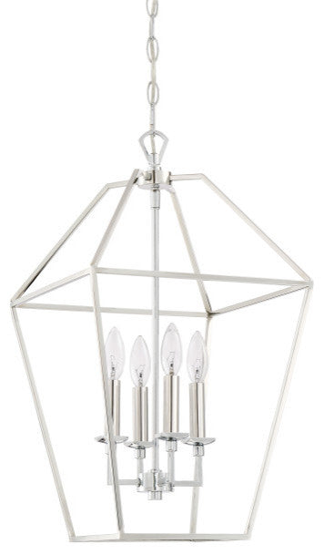 Quoizel AVY5204PN Four Light Foyer Pendant Aviary Palladian Bronze