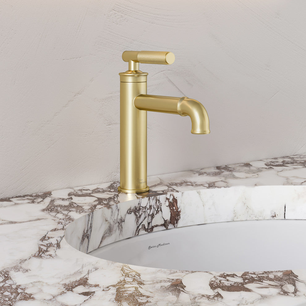 Avallon Single Hole, Single-Handle Sleek, Bathroom Faucet, Brushed Gold
