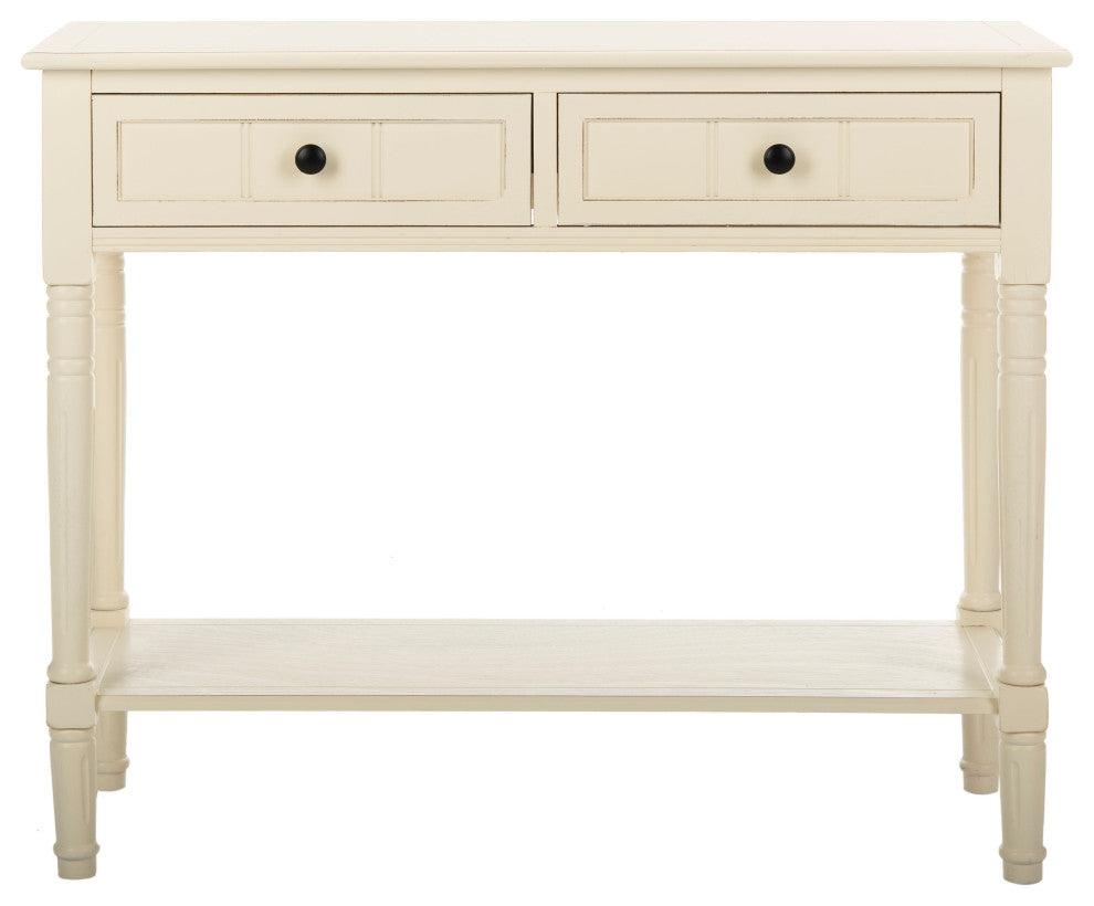 Safavieh Samantha 2-Drawer Console, Distressed Cream