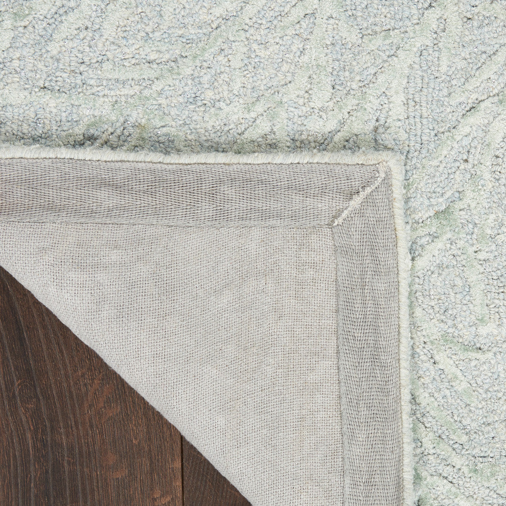 Michael Amini Ma30 Star 4' x 6' Light Blue Modern Indoor Area Rug