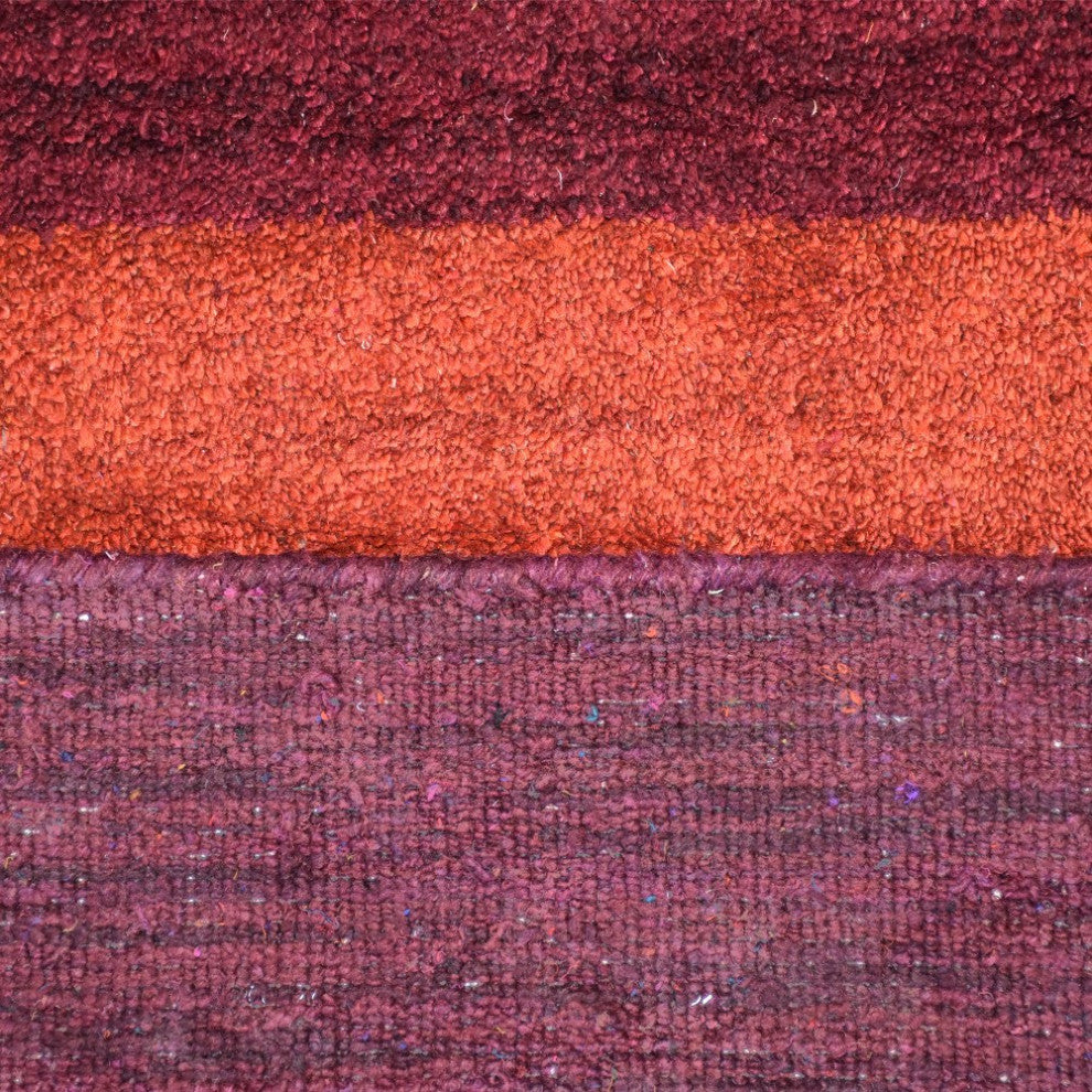 HAND KNOTTED LOOM SILK ECO-FRIENDLY AREA RUGS -10'x10',Square ,Rust,Contemporary