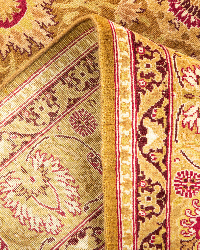 Mogul, One-of-a-Kind Hand-Knotted Area Rug Yellow, 4'3"x6'4"