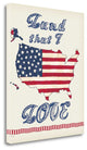 "Flag Land I Love" By Jo Moulton, Giclee Print on Gallery Wrap Canvas