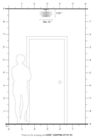 Meridian 2 Light Brushed Nickel Semi-Flush Mount