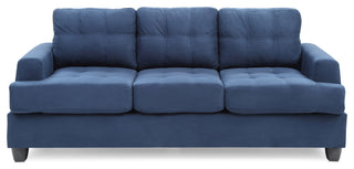 Carmel Suede Sofa, Navy Blue Suede