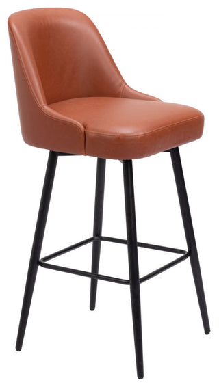 Keppel Swivel Barstool, Brown