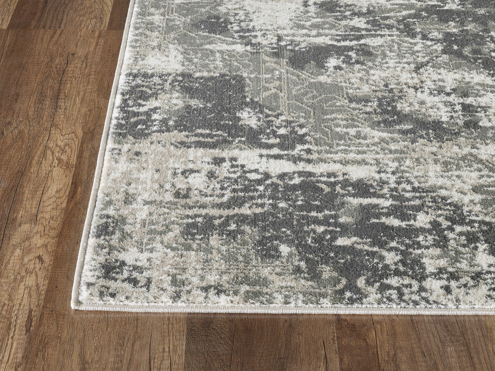 Abani Urbana URB100A Bohemian Grey Beige Distressed Area Rug