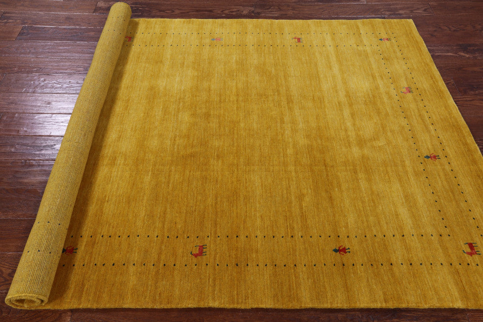 Persian Gabbeh Hand KNotted Wool Rug 5' 0" X 7' 0" - Q15156