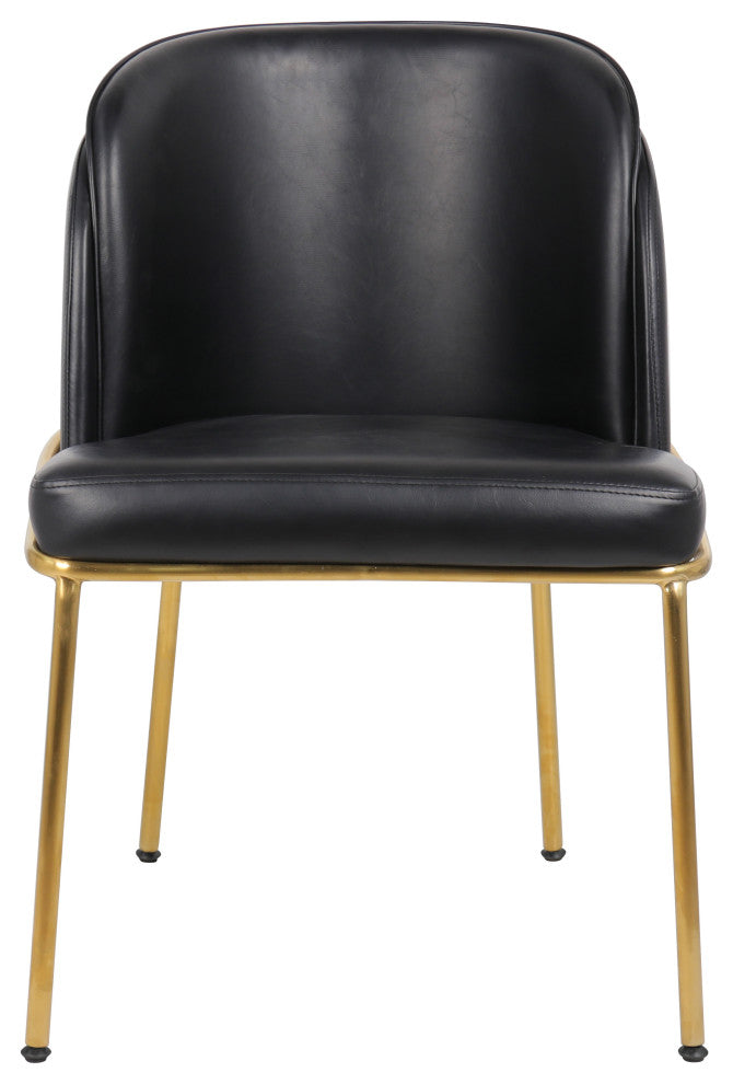 Jagger Upholstered Dining Chair, Black, Set of 2