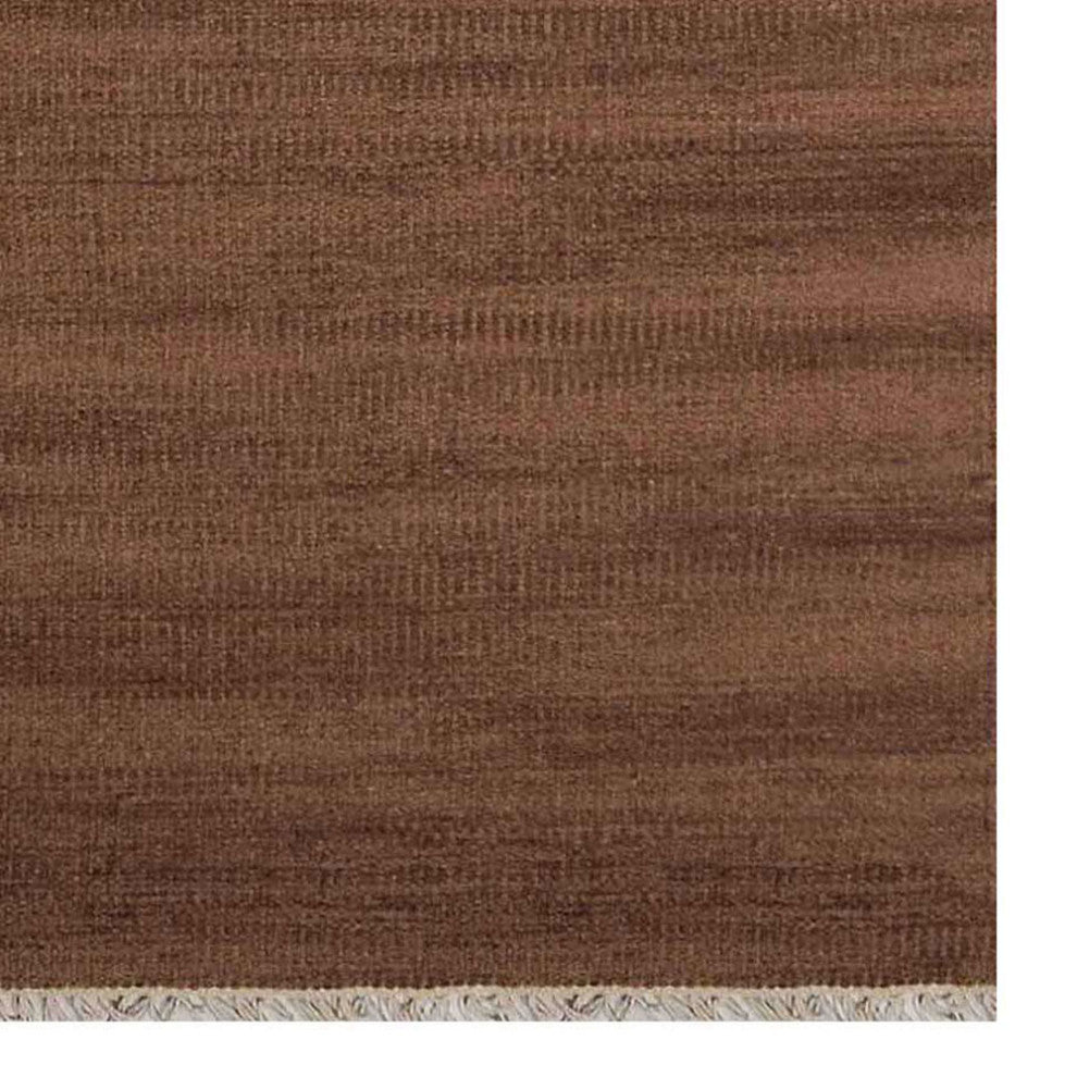 HAND WOVEN FLAT WEAVE KILIM WOOL ECO-FRIENDLY AREA RUGS-Solid,Light Brown