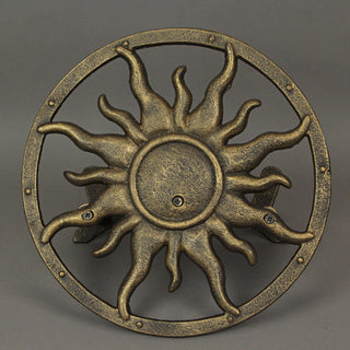 Cast Iron Celestial Sun Wall Mounted Hanging Garden Hose Holder Bronze