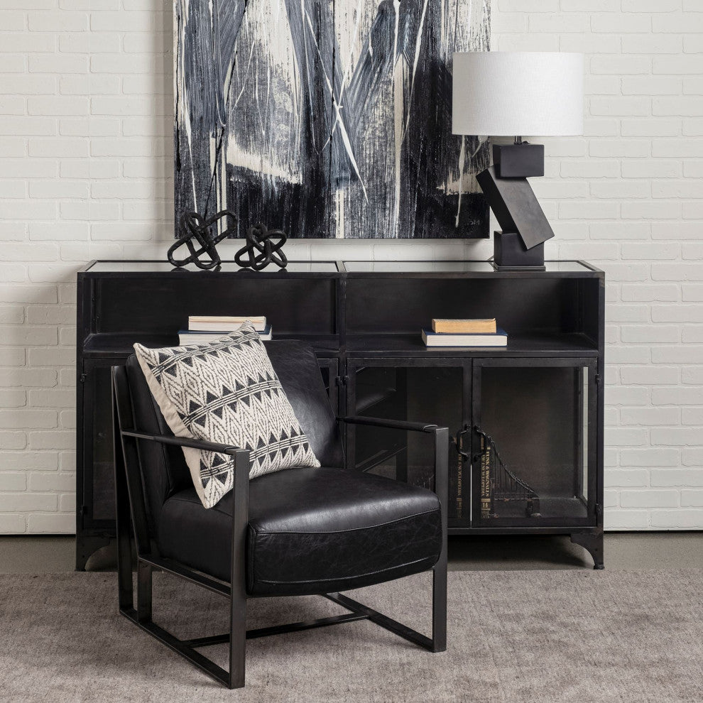 Pender Black Metal w/Glass Doors Display Cabinet