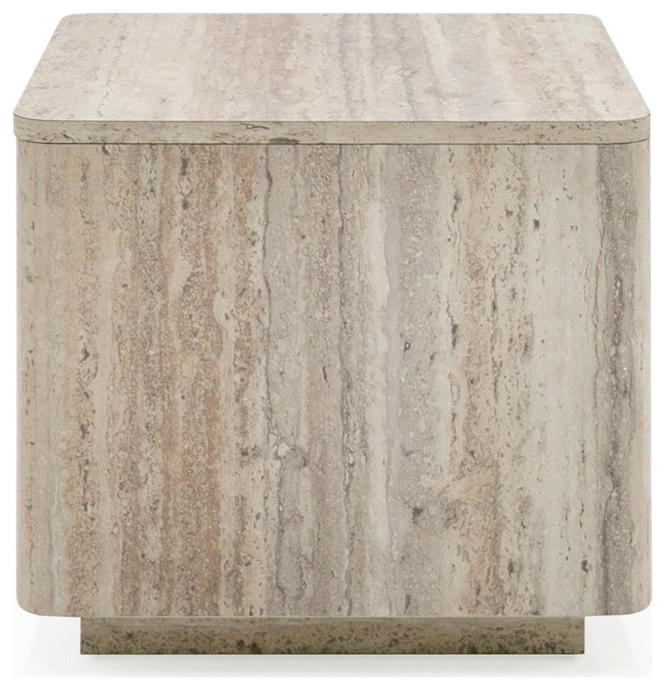 Nova Domus Roma Modern Travertine Square End Table