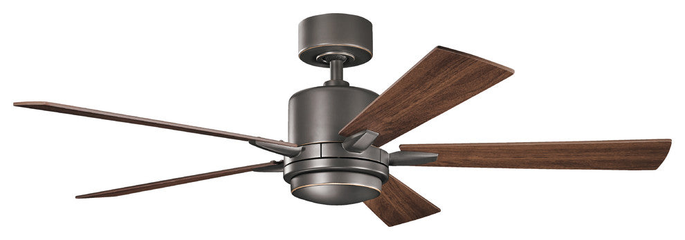 52" Lucian LED Fan, Olde Bronze, Cherry/Walnut Blade