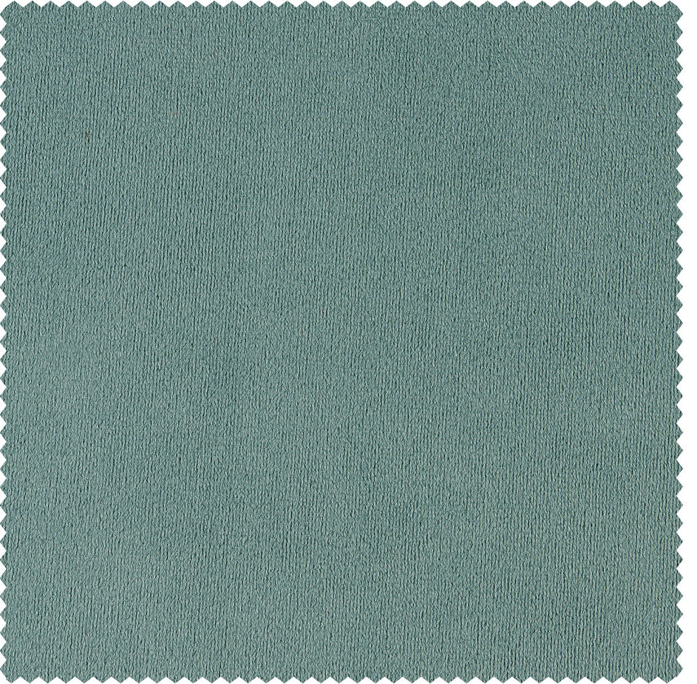 Signature Blackout Velvet Curtain Single Panel, Skylark Blue, 50"x108"