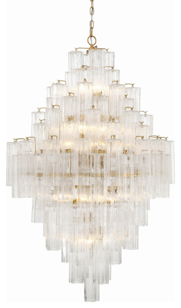 Crystorama Lighting Group ADD-319-CL Addis 20 Light 31"W Crystal - Aged Brass