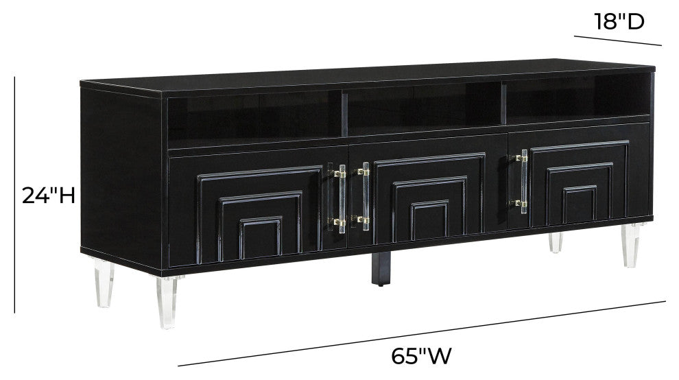 TOV Furniture Famke Black Media Console