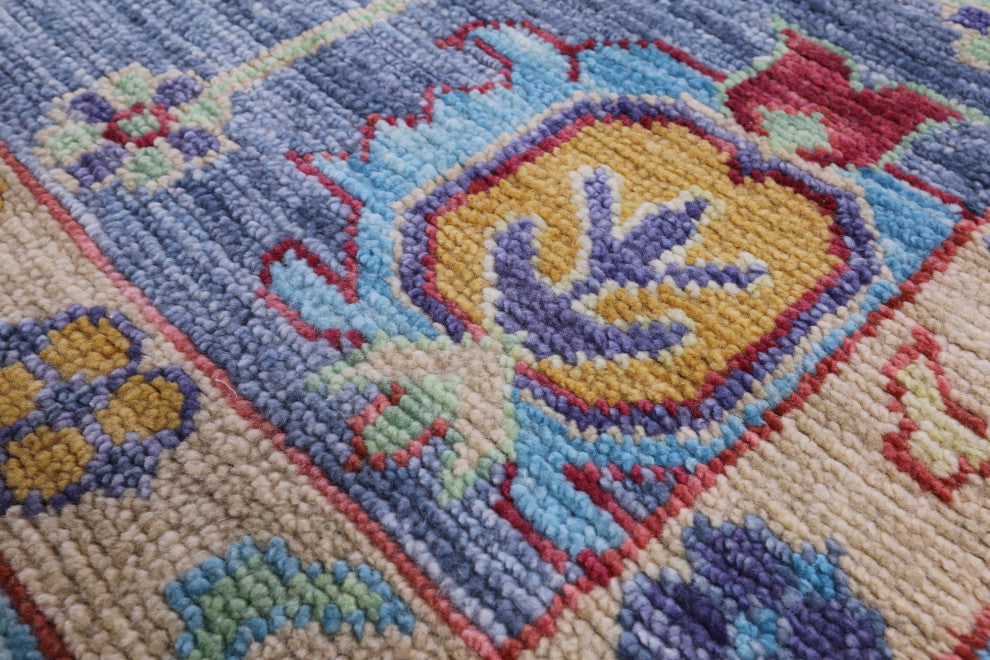 10' 1" X 13' 9" Turkish Oushak Hand Knotted Wool Rug - Q13285
