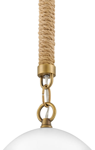 Hinkley Nash Pendant Light, Heritage Brass With Black Accents