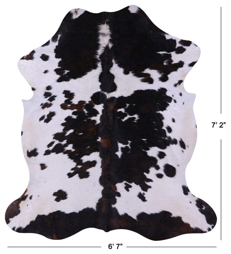 7' 2" X 6' 7" Natural Cowhide Rug C2366