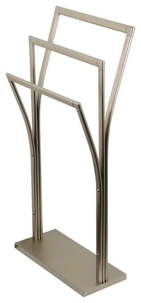 Kingston Brass Pedestal Y-Style Towel Rack, Brushed Nickel