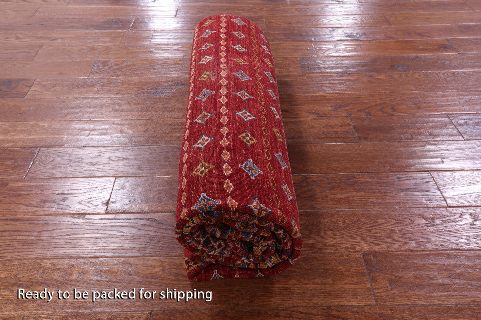 5' 8" X 8' 0" Hand Knotted Super Kazak Khorjin Wool Rug Q10450