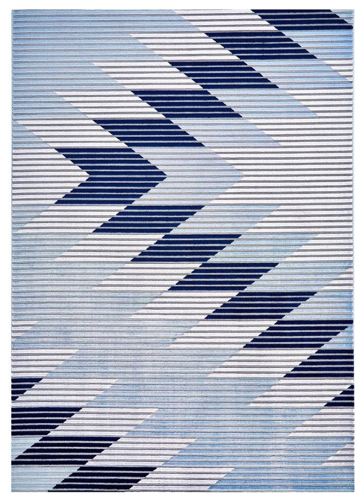 Weave & Wander Crowford Rug, Gray/Light Blue, 10'4"x13'6"