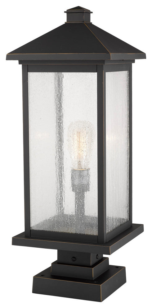 Z-Lite 531PHBXLS-SQPM Portland 25" Tall Outdoor Pier Mount Post - Oil Rubbed