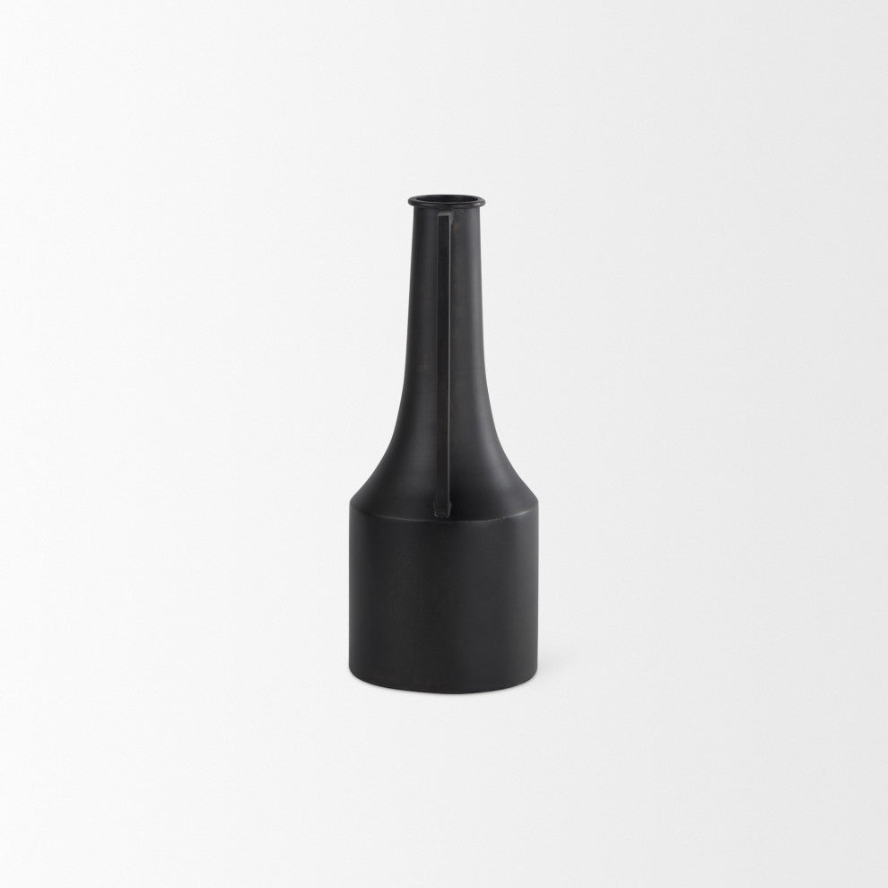 Aubrey Small 14.0H Black Iron Flower Vase