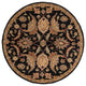 Middleton Traditional Black, Camel Area Rug, 6' Round