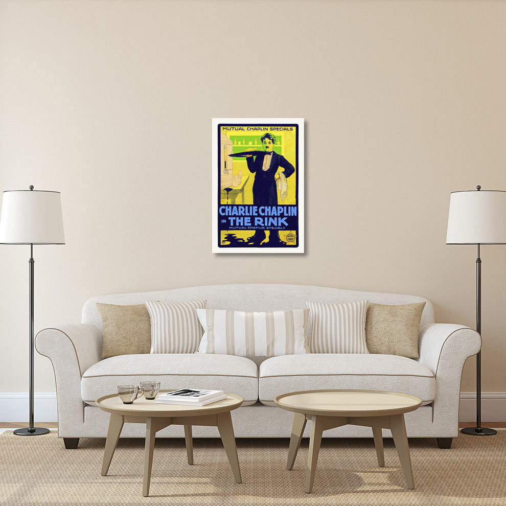 "Charlie Chaplin, The Rink - 1916" Canvas by Hollywood Photo Archive, 27x40"