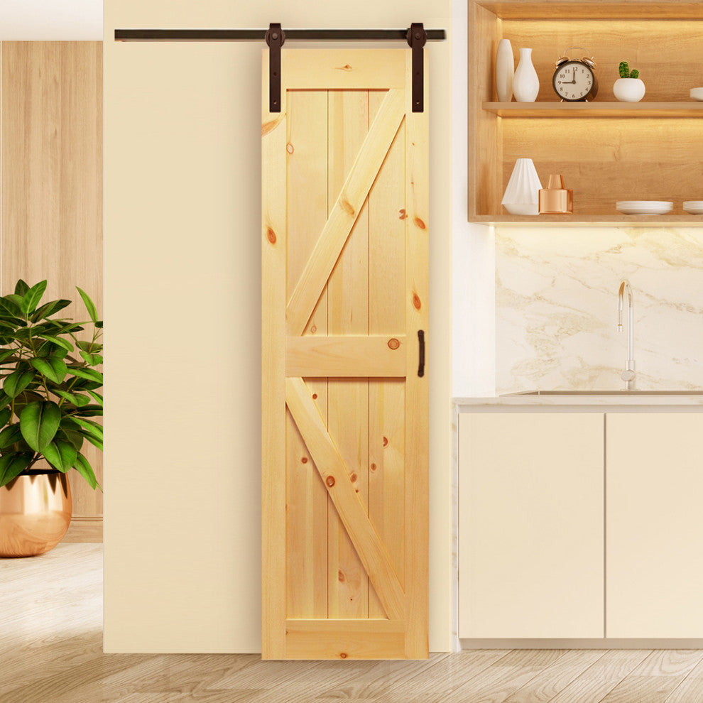 Barn Door Hardware Black 48" for 24" door