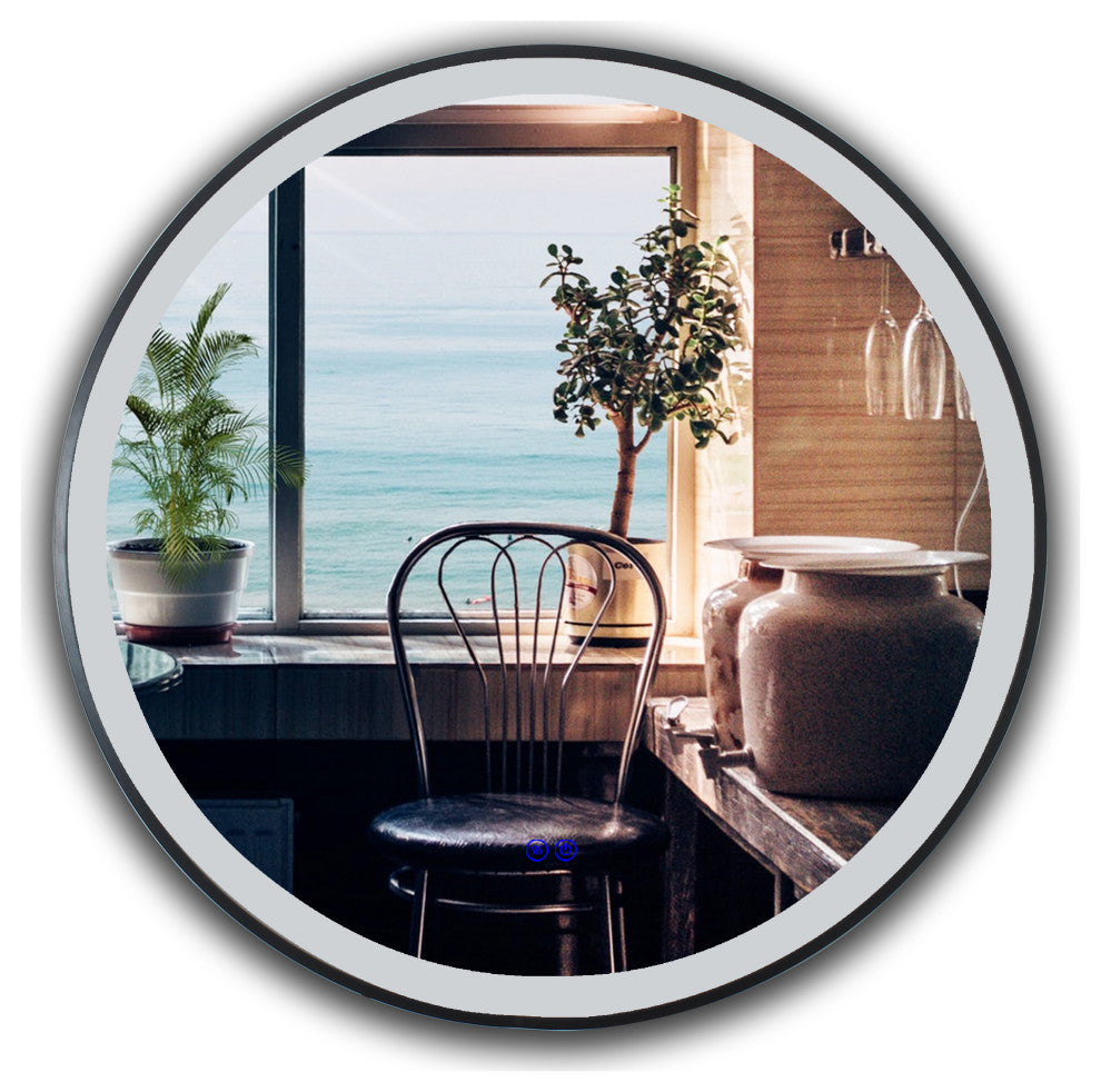 CHLOE Lighting LUMINOSITY Embedded Round TouchScreen LED Mirror