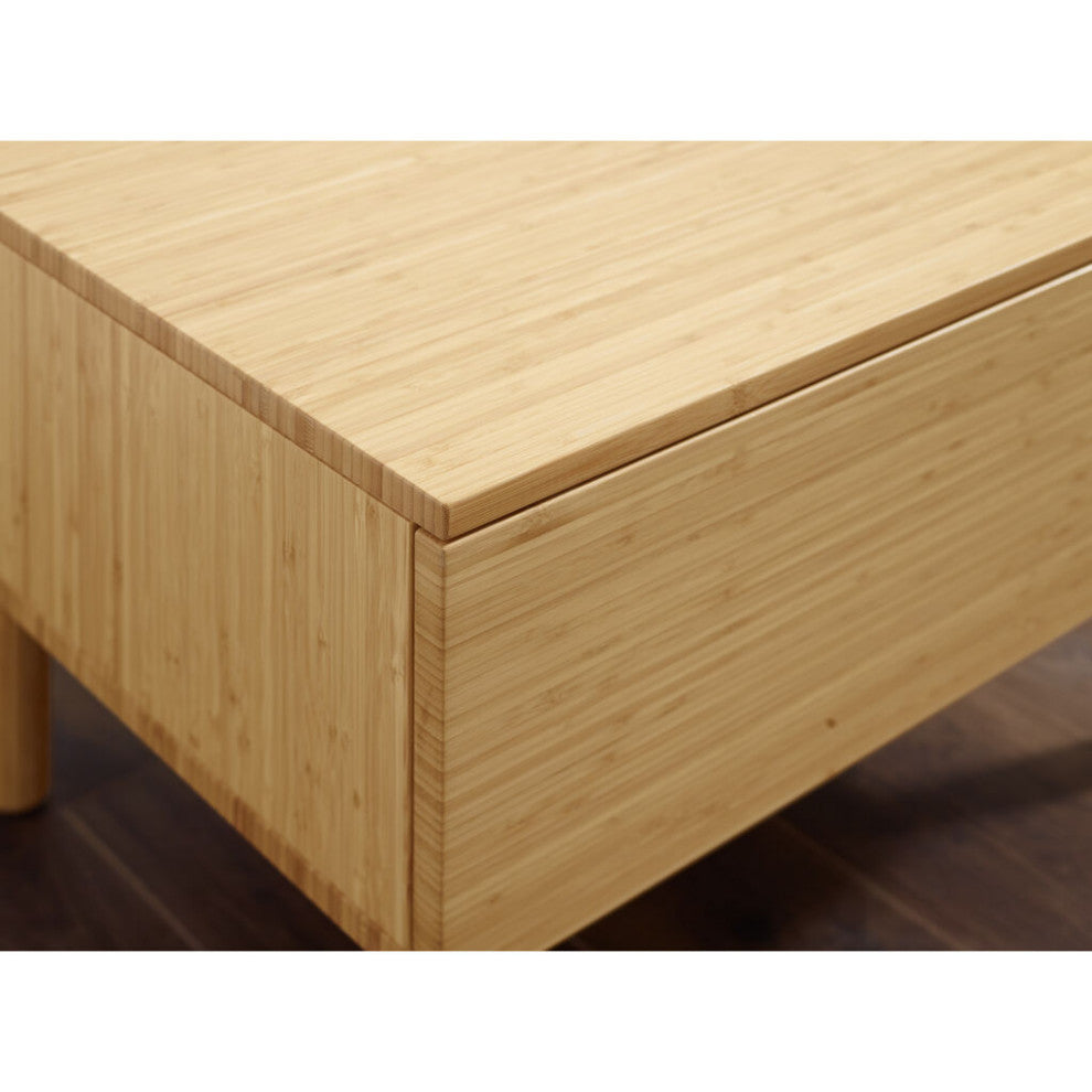 Greenington Monterey Solid Moso Bamboo 1 Drawer Nightstand | Wheat