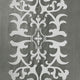 Renaissance Platinum Silver Designer Embroidered Fabric Sample, 4Wx4L